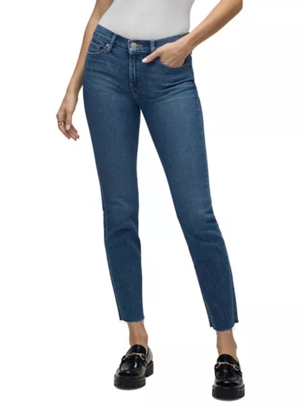 Hudson Nico Mid Rise Straight Ankle Jeans Penny Wash Women’s Size 33 NWT